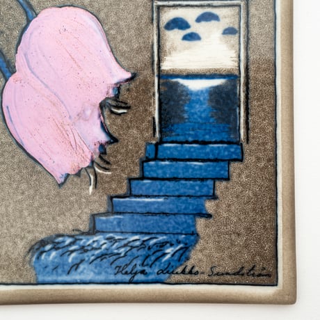 Arabia｜Helja｜wall plate｜blue tulip