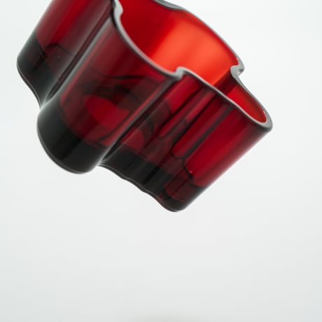 Iittala｜Aalto Collection｜candle holder H55mm｜cranberry