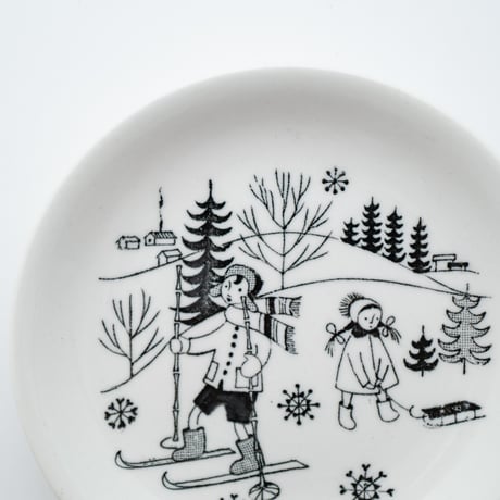 Arabia｜Emilia｜skiing｜plate φ9.5cm