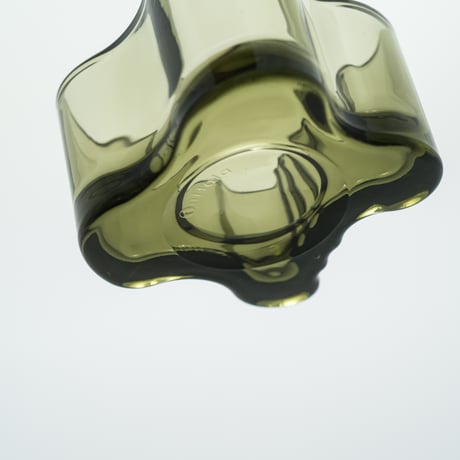 Iittala｜Aalto Collection｜candle holder H55mm｜moss green