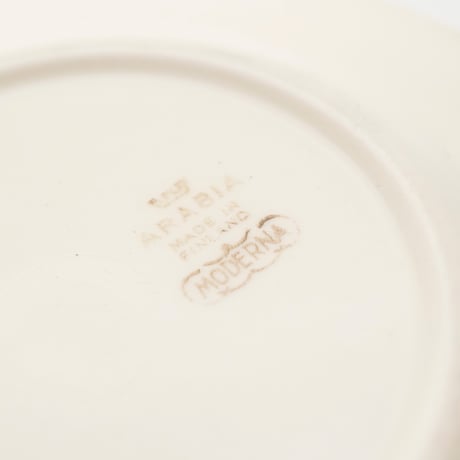 Arabia｜plate φ17cm｜Moderna｜brown flower｜1