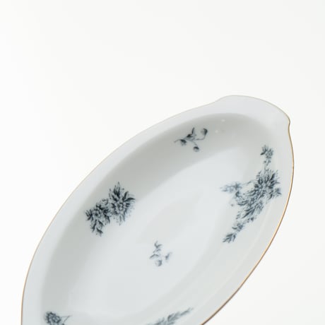 Old Arabia｜oval plate 24.5cm｜navy and gold