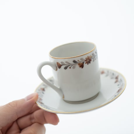 Arabia｜OC model｜cup φ5.5cm｜brown flower