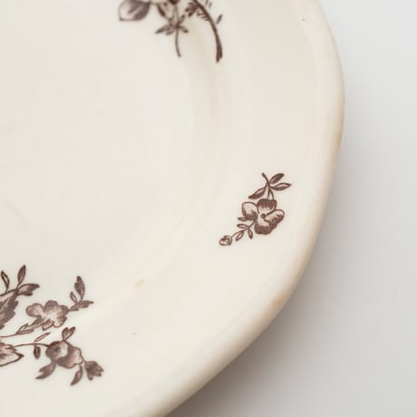 Arabia｜plate φ17cm｜Moderna｜brown flower｜2