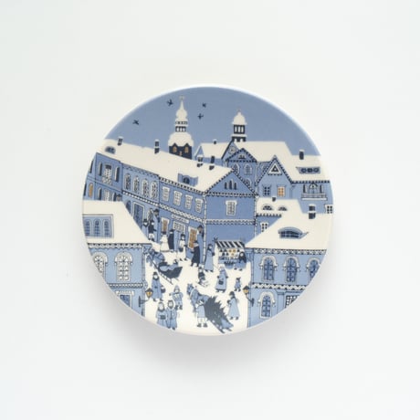 Arabia｜Christmas plate｜Christmas street