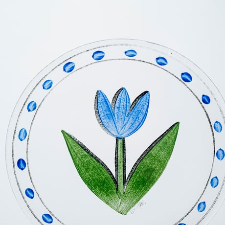 KostaBoda｜Tulipa｜plate 19cm｜blue｜2