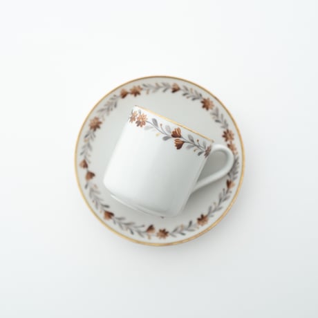 Arabia｜OC model｜cup φ5.5cm｜brown flower