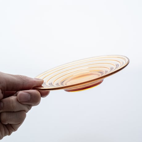 Karhula / Iittala｜Bolgeblick｜plate φ14cm｜amber｜2