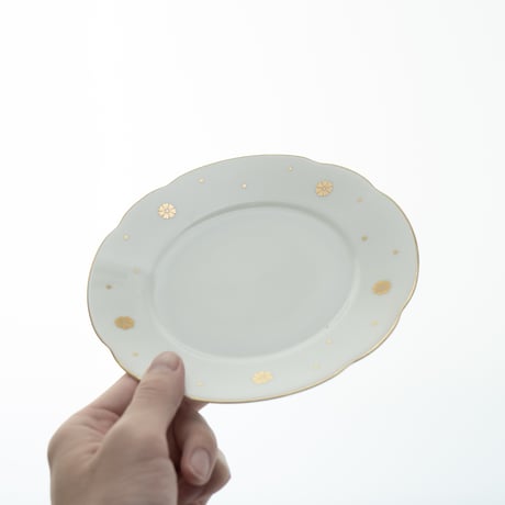 Arabia｜Z model｜plate φ17cm｜dots and flowers