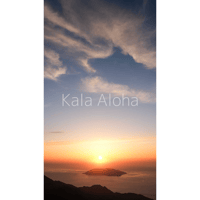 スマホ待受/壁紙　＜山で見る夕陽＞