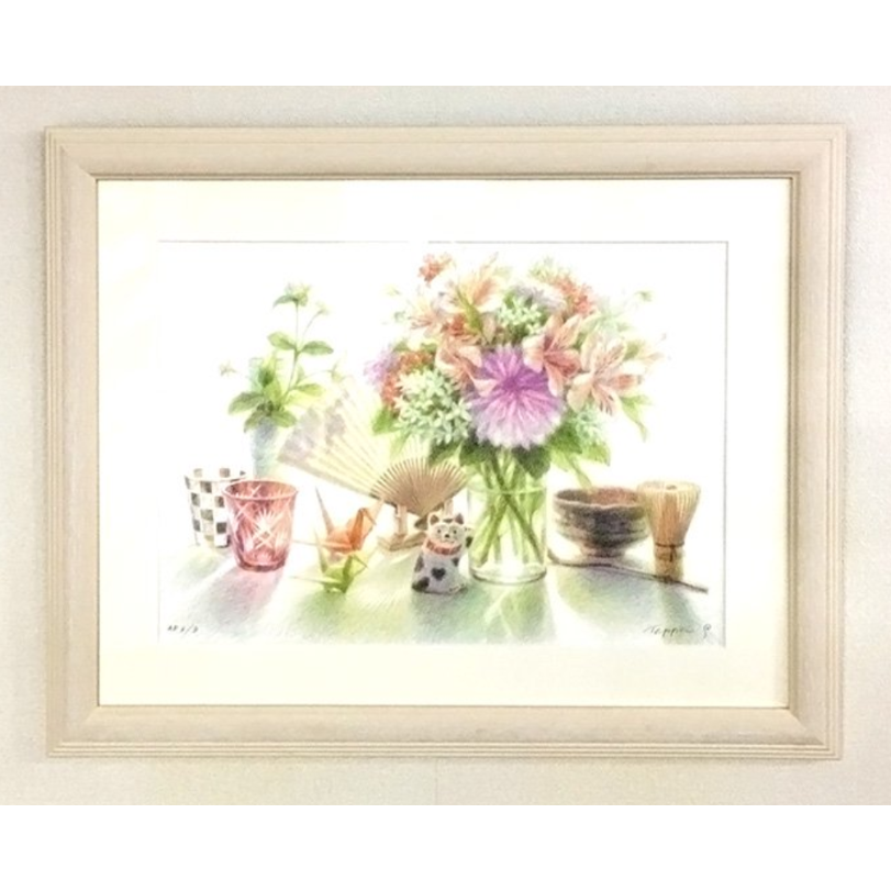 笹倉鉄平　語らい　額装 Amazon.co.jp: ◇笹倉鉄平◇【ブルージュの船着き場】アート