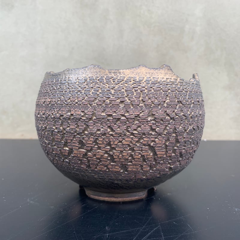 陶芸　手作り陶器　壷　線文 陶芸 手作り陶器 壷 線文 陶芸手作り陶器壷線文