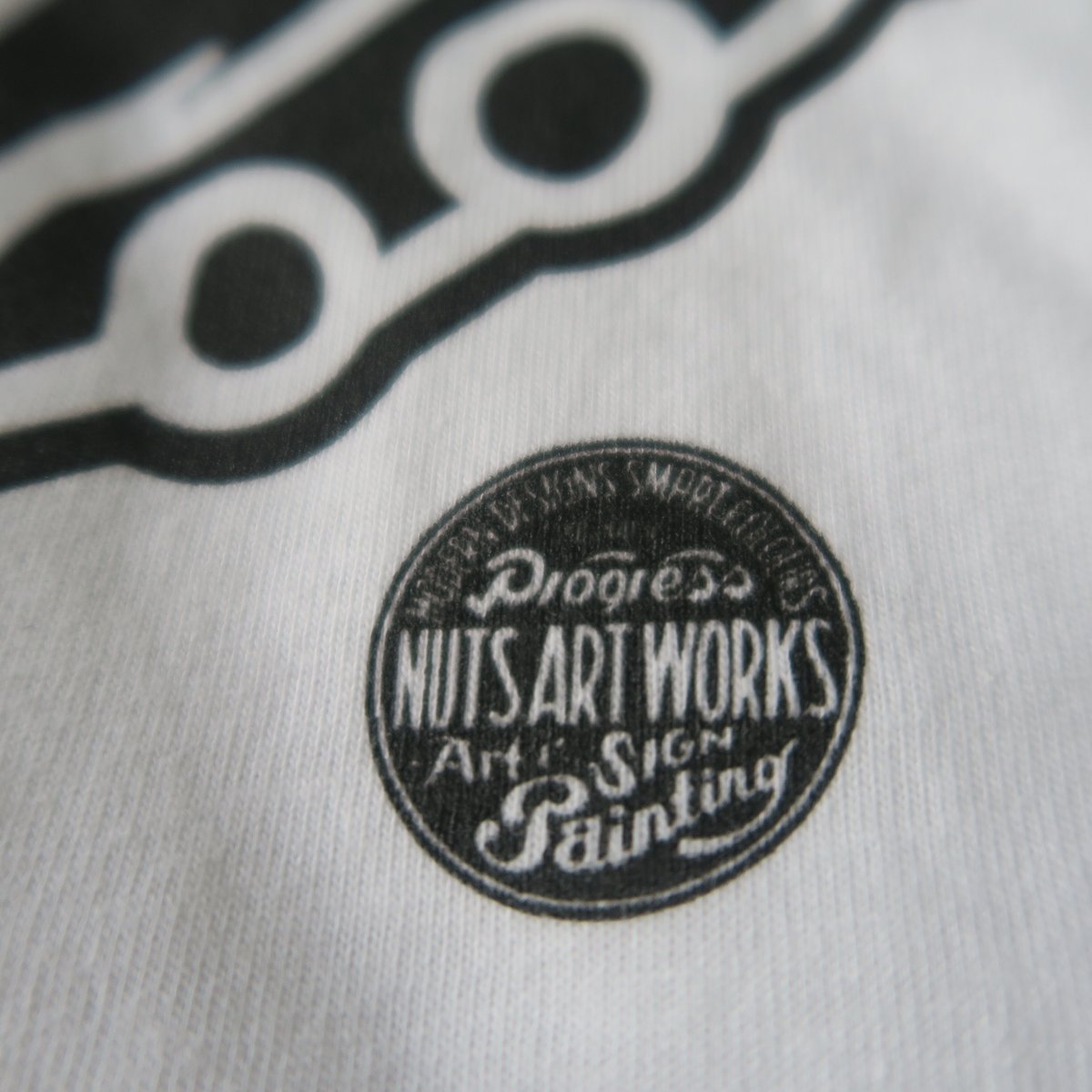 GOODDAYS×NUTS ART WORKS　original design　T-shirt (white)【XL】