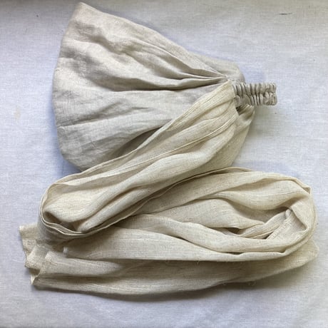 ラスト1枚！　日本製organic linen gaze / long ribbon turban