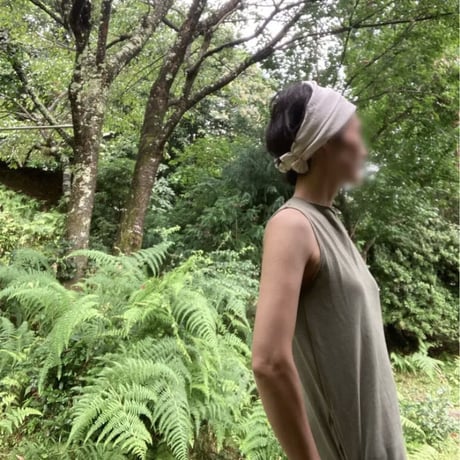 【完売】3way くしゅくしゅ turban / 日本製 cotton linen 変わり織