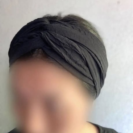 double cross /  long ribbon turban
