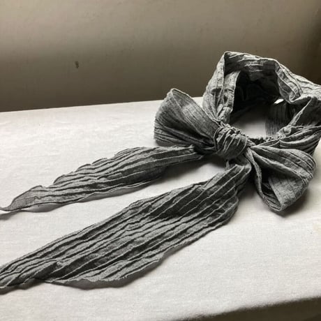 ふわふわくしゅくしゅ　wide long  ribbon turban