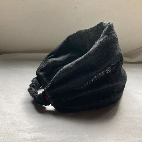 尾州織物　特殊生地 / cotton linen / 幅広 リバーシブル turban / アパレルブランド
