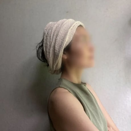 【完売】3way くしゅくしゅ turban  /  linen Gaze