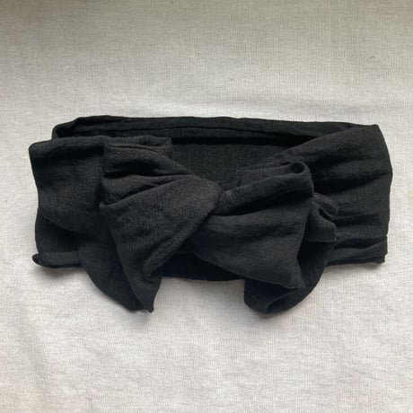 WIRE turban / 日本製organic linen / BLACK