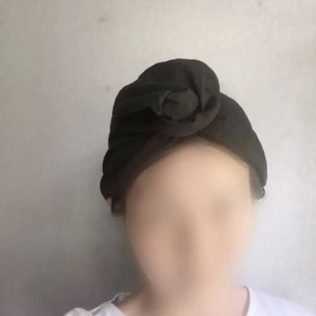 WIRE turban / 日本製organic linen / BLACK