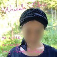 double cross /  long ribbon turban
