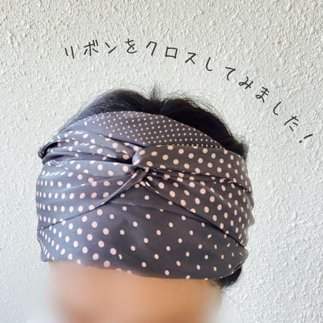 サテン / arrange ribbon turban / short type