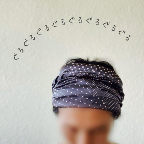 サテン / arrange long ribbon turban / long type