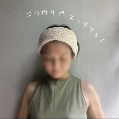【完売】3way くしゅくしゅ turban  /  linen Gaze