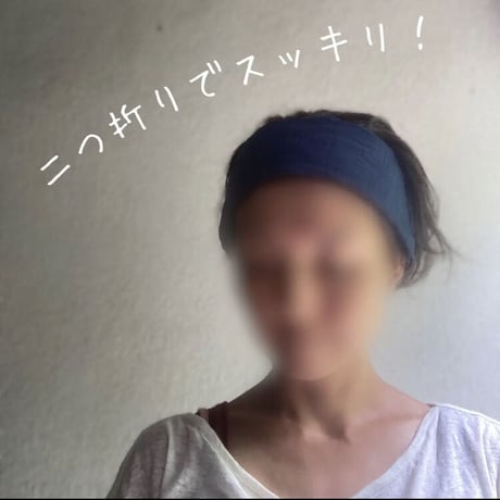 3way くしゅくしゅ　turban / organic linen / 藍染
