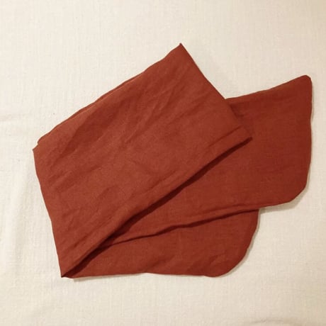 日本製　organic linen / wire turban / terracotta