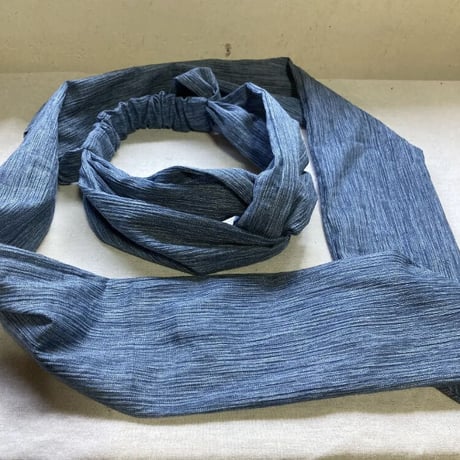 日本製cotton / double cross / long ribbon turban