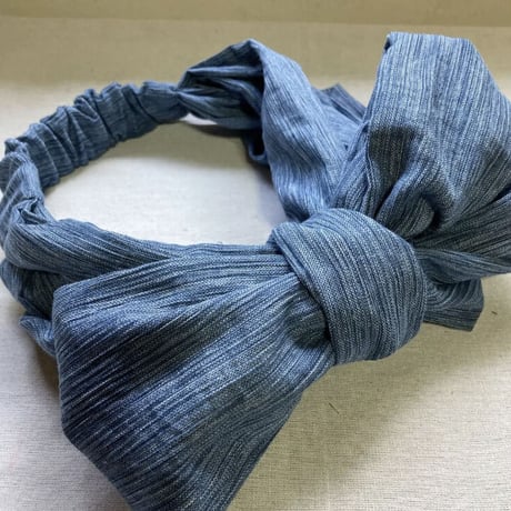 日本製cotton / double cross / long ribbon turban