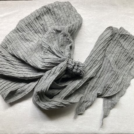 ふわふわくしゅくしゅ　wide long  ribbon turban