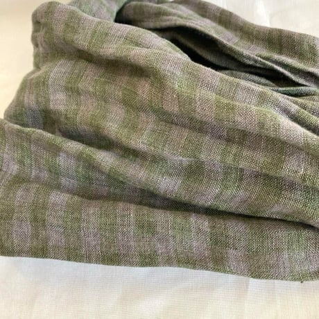 尾州リネン　type A / reversible turban / smoke gray