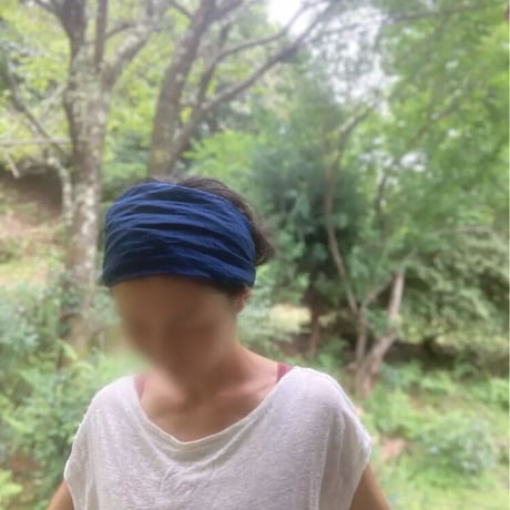 3way くしゅくしゅ　turban / organic linen / 藍染