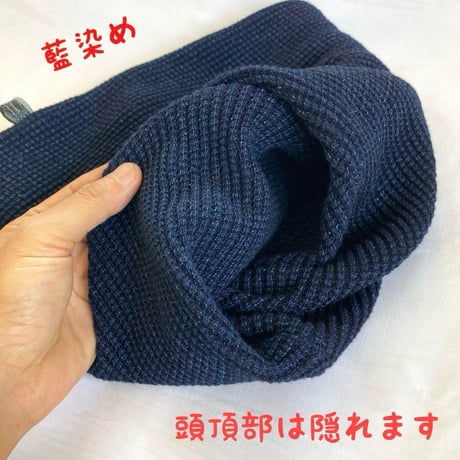 【完売】　4way どんぐりターバン / 藍染め