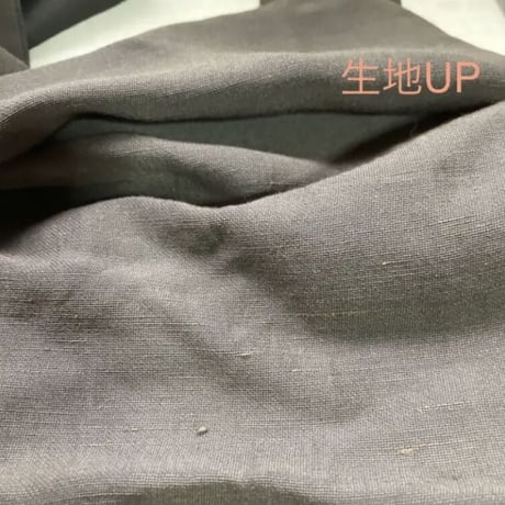 日本製cotton linen / ribbon turban / 柿渋　スミクロ