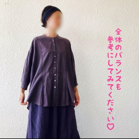 日本製　organic linen /  3way  くしゅくしゅターバン / asphalt　gray