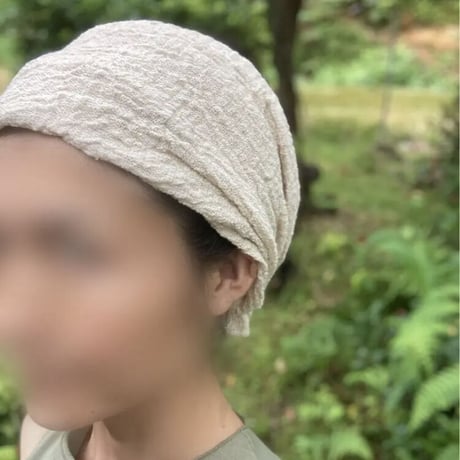 【完売】3way くしゅくしゅ turban  /  linen Gaze