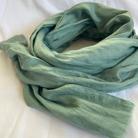 Organic linen / super long ribbon turban