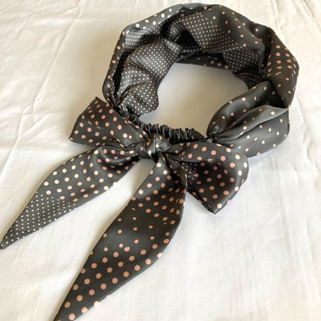 サテン / arrange ribbon turban / short type