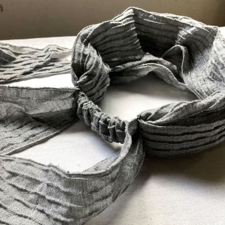 ふわふわくしゅくしゅ　long ribbon turban
