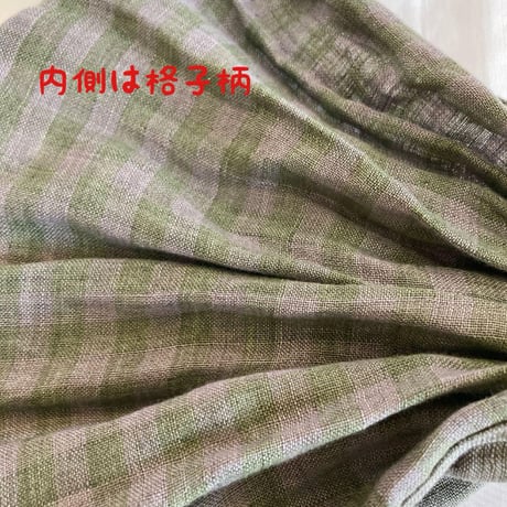 完売　尾州リネン type B　/ reversible turban / smoke gray