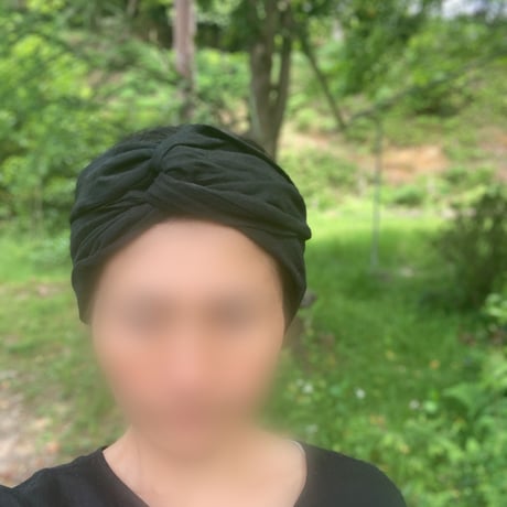 WIRE turban / 日本製organic linen / BLACK