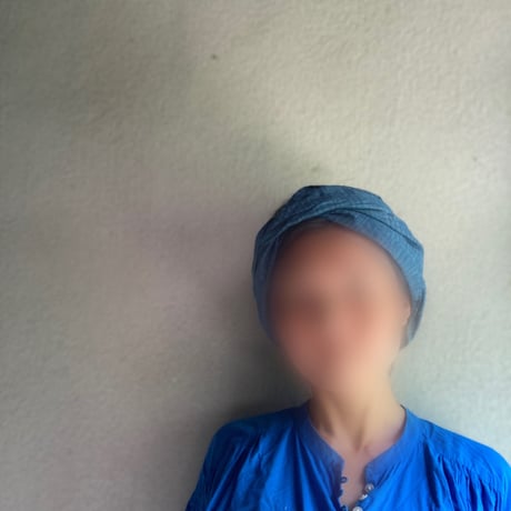 WIRE turban / 日本製organic linen / VINTAGE BLUE