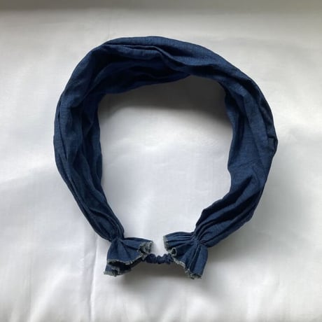 3way くしゅくしゅ　turban / organic linen / 藍染