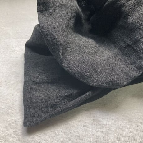 WIRE turban / 日本製organic linen / BLACK