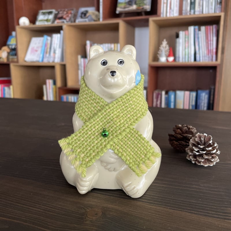 Polar Bear ポーラーベア / 白くま貯金箱用・手織りストール