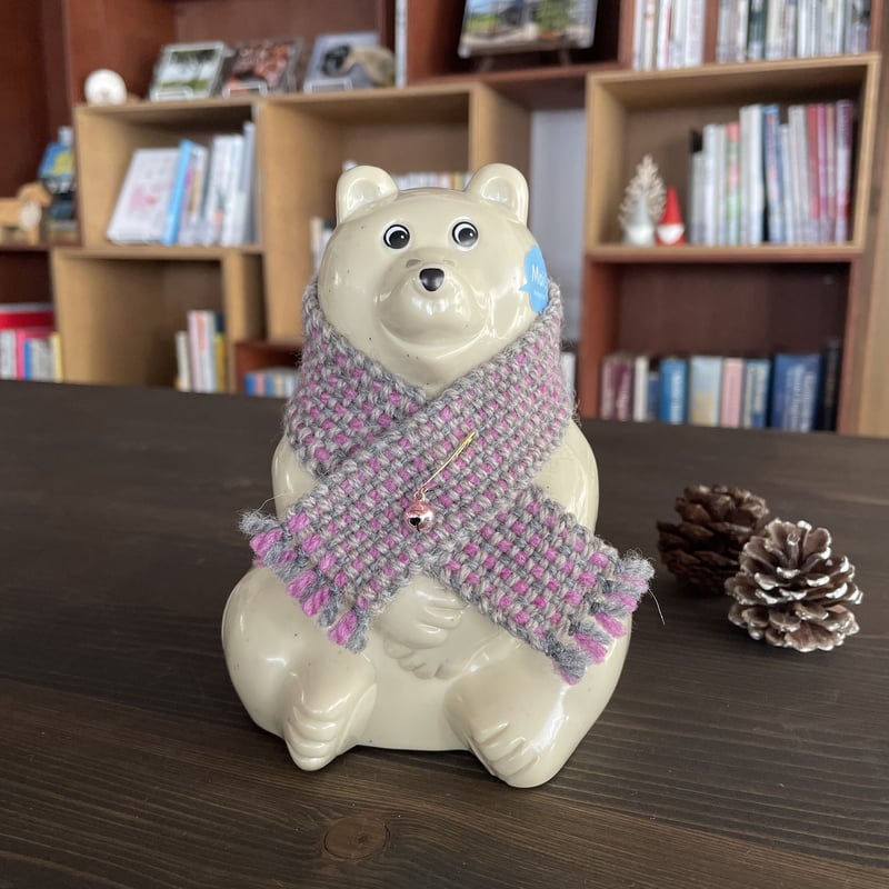 Polar Bear ポーラーベア / 白くま貯金箱用・手織りストール | リスノ 